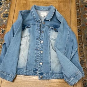 Junarose Size 24 w Light colored Denim jacket with distressing